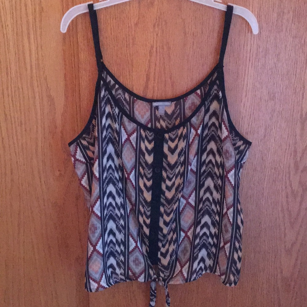 Button Down Tie multi colored tank✨